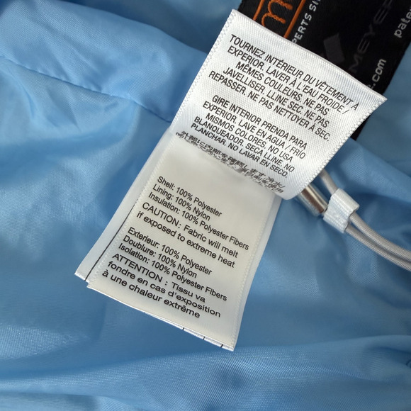 Obermeyer Hadley Ski Jacket Womens 10P Puffer Hooded Apres Y2K Snow Retro Blue - Picture 7 of 12